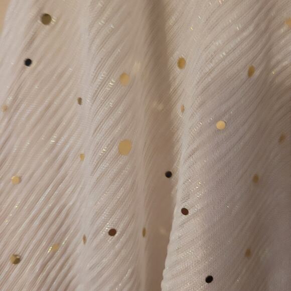 Baltic Born Grace Sparkle Maxi Dress Womens S Ivory Side Slit Floor Length - Picture 4 of 12